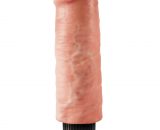 Pipedream KingCock Vibrating Suction Cup Dildo in Nude, 6" 603912737691