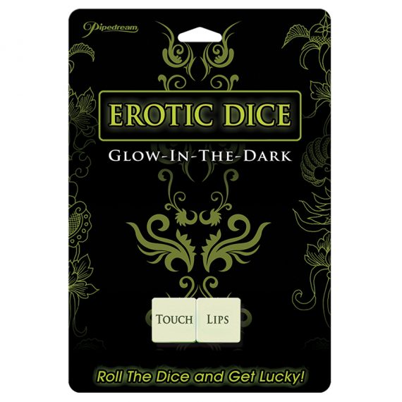 Pipedream Glow In The Dark Erotic Dice in Glow-In-The-Dark 603912269185