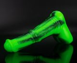10 inch Platinum Silicone Horse Dildo with Balls in Jade bigshocked YJ131