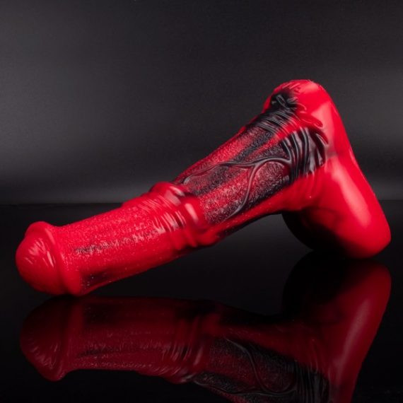 10 inch Platinum Silicone Horse Dildo with Balls in Rudy bigshocked YR131