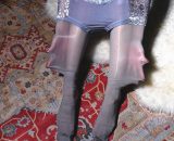 Plus Size - Lace Stockings Pantyhose Lovemesex bg-Grey-Normal- 3XL-2028