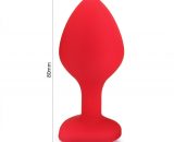 Silicone Posterior Heart-shaped Anal Plugs Lovemesex eb-Red-M