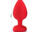 Silicone Posterior Heart-shaped Anal Plugs Lovemesex eb-Red-L