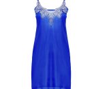 Embroidered Lace Ice Silk Camisole Nightgown 7188 Lovemesex av-Blue-One Fit More
