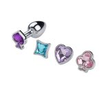 Replaceable Base Metal Anal Plug Sex Toy （ Color Is Random ） Lovemesex sv-Clubs-Small-Set/4 Replaceable Base