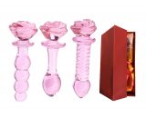 Rose Glass Sex Toys Dildo SexToySupply.com GS175