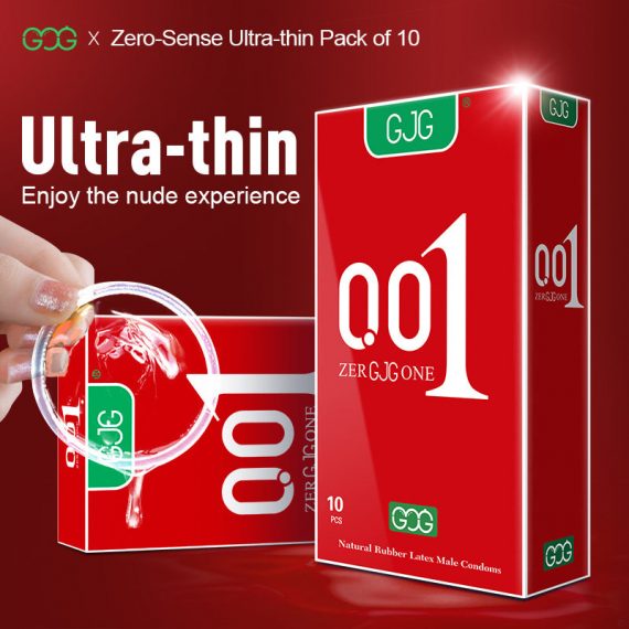 GJG Ultra-Thin Zero Distance Condoms 001 Series Red 10PCS SexToySupply.com BYT004